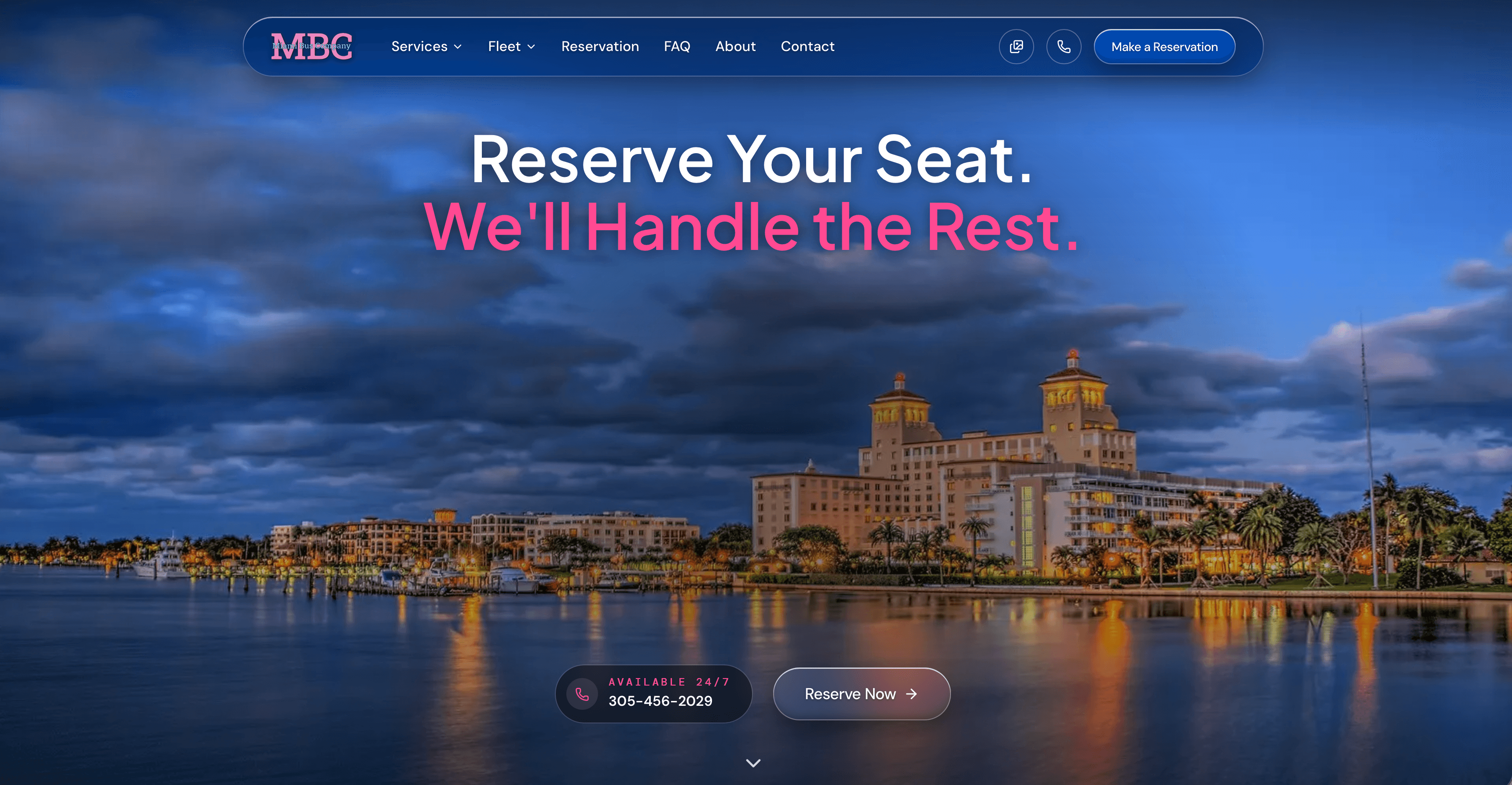 Miami Bliss Limo website conversion-focused page design by Growth Choice