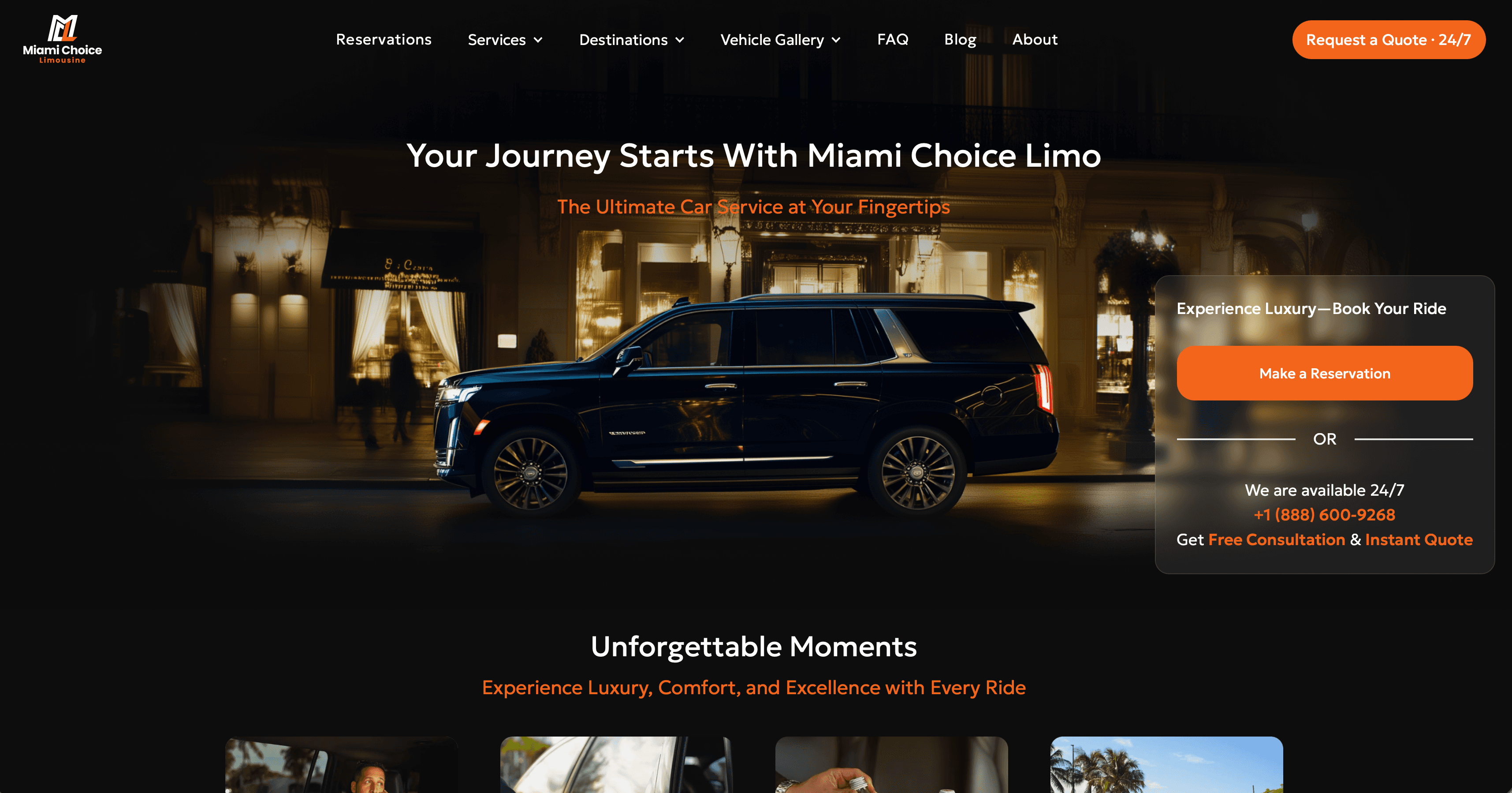 Miami Choice Limo luxury fleet — Mercedes-Benz Sprinter throughout South Florida
